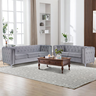 Grey seats living online room